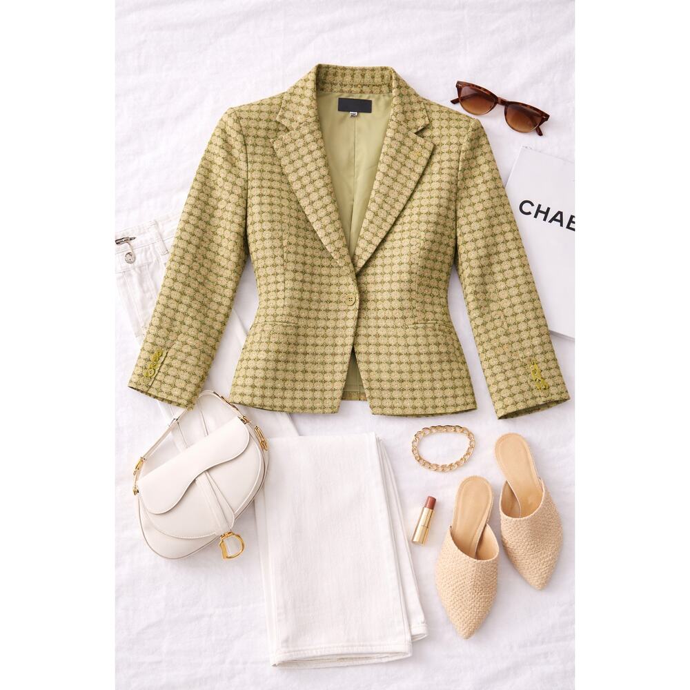 MSRP $198 ✨Y2K Vintage BCBGMaxAzria Lime Green Single-Breasted Blazer –Size XS ✨